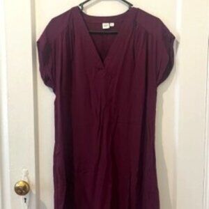 Dark Purple Gap V-Neck Dress